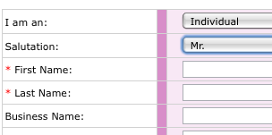 website1 Fill out your personal information.